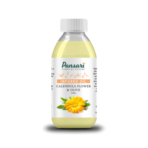 Pansari's Calendula Flower & Olive Infused Oil | روغن زیتون اور گل گیندا