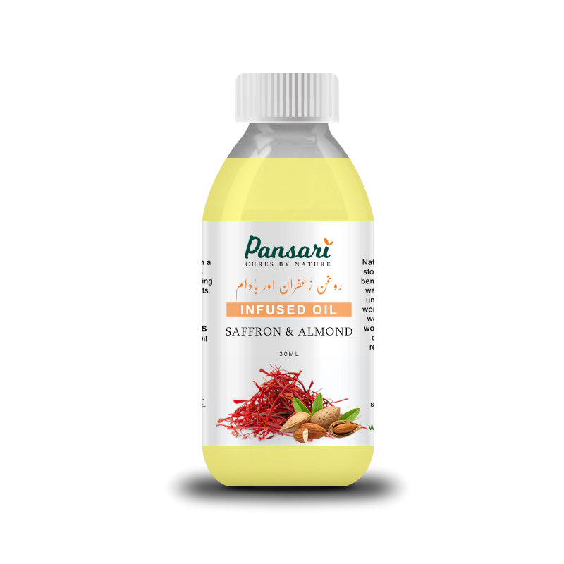 Pansari's Saffron & Almond Infused Oil | پنساری زعفران اور بادام کا تیل - Image 2